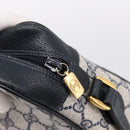 GUCCI GG Supreme Sherry Line Shoulder Bag PVC Navy Gold 120 02 004 Auth 198356-14