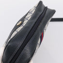 GUCCI GG Supreme Sherry Line Shoulder Bag PVC Navy Gold 120 02 004 Auth 198356-6