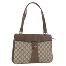 GUCCI GG Supreme Tote Bag PVC Leather Beige Gold Tone 86 02 021 Auth 198358-1