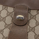 GUCCI GG Supreme Tote Bag PVC Leather Beige Gold Tone 86 02 021 Auth 198358-17