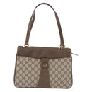 GUCCI GG Supreme Tote Bag PVC Leather Beige Gold Tone 86 02 021 Auth 198358-13
