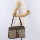 GUCCI GG Supreme Tote Bag PVC Leather Beige Gold Tone 86 02 021 Auth 198358-27
