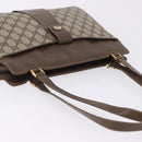 GUCCI GG Supreme Tote Bag PVC Leather Beige Gold Tone 86 02 021 Auth 198358-6