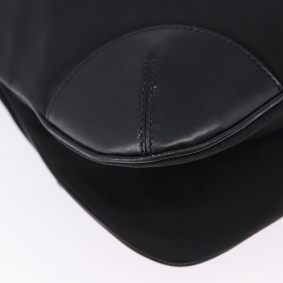 PRADA Shoulder Bag Nylon Black Silver Auth 198359V