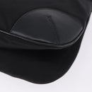 PRADA Shoulder Bag Nylon Black Silver Auth 198359V-17