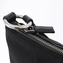 PRADA Shoulder Bag Nylon Black Silver Auth 198359V-9