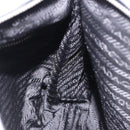 PRADA Shoulder Bag Nylon Black Silver Auth 198359V-20