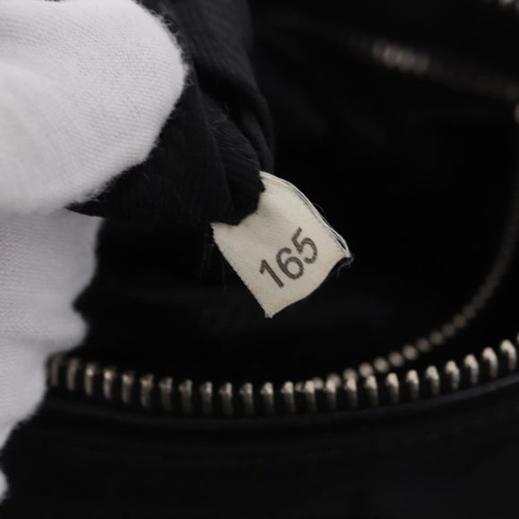 PRADA Shoulder Bag Nylon Black Silver Auth 198359V