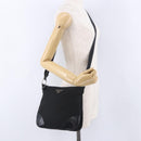 PRADA Shoulder Bag Nylon Black Silver Auth 198359V-24