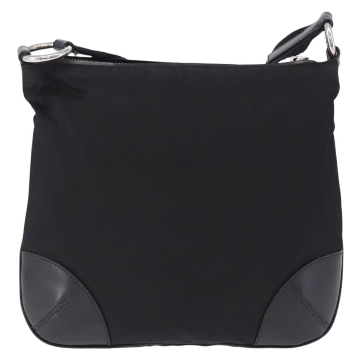 PRADA Shoulder Bag Nylon Black Silver Auth 198359V | Brand Street