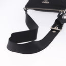 PRADA Shoulder Bag Nylon Black Silver Auth 198359V-7
