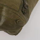 BALENCIAGA The Day Shoulder Bag Leather Khaki 140442 Auth 198360-9