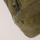 BALENCIAGA The Day Shoulder Bag Leather Khaki 140442 Auth 198360-14