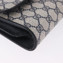 GUCCI GG Supreme Shoulder Bag PVC Leather Navy Gold Tone 904 02 050 Auth 198361-14