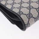 GUCCI GG Supreme Shoulder Bag PVC Leather Navy Gold Tone 904 02 050 Auth 198361-16