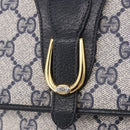 GUCCI GG Supreme Shoulder Bag PVC Leather Navy Gold Tone 904 02 050 Auth 198361-18