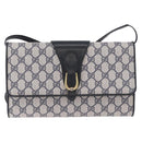 GUCCI GG Supreme Shoulder Bag PVC Leather Navy Gold Tone 904 02 050 Auth 198361-13