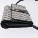 GUCCI GG Supreme Shoulder Bag PVC Leather Navy Gold Tone 904 02 050 Auth 198361-3