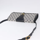 GUCCI GG Supreme Shoulder Bag PVC Leather Navy Gold Tone 904 02 050 Auth 198361-6