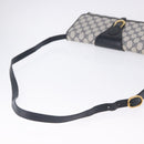 GUCCI GG Supreme Shoulder Bag PVC Leather Navy Gold Tone 904 02 050 Auth 198361-7