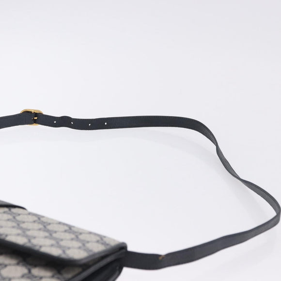 GUCCI GG Supreme Shoulder Bag PVC Leather Navy Gold Tone 904 02 050 Auth 198361