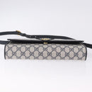 GUCCI GG Supreme Shoulder Bag PVC Leather Navy Gold Tone 904 02 050 Auth 198361-5