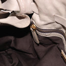 Miu Miu Tote Bag Leather Beige Gold Tone Auth 198364A-22