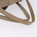 Miu Miu Tote Bag Leather Beige Gold Tone Auth 198364A-9