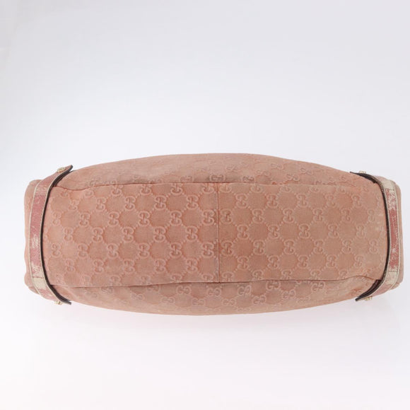 GUCCI GuccissimaGG Abby Sookie Tote Bag Suede Pink Gold Tone 130736 Auth 198365