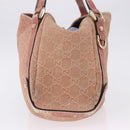 GUCCI GuccissimaGG Abby Sookie Tote Bag Suede Pink Gold Tone 130736 Auth 198365-4