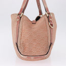 GUCCI GuccissimaGG Abby Sookie Tote Bag Suede Pink Gold Tone 130736 Auth 198365-5