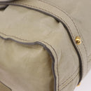 Miu Miu Tote Bag Vitello Lux Leather Beige Gold Auth 198369M-10