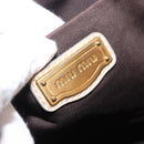 Miu Miu Tote Bag Vitello Lux Leather Beige Gold Auth 198369M-15