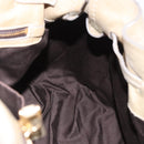 Miu Miu Tote Bag Vitello Lux Leather Beige Gold Auth 198369M-17