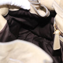 Miu Miu Tote Bag Vitello Lux Leather Beige Gold Auth 198369M-18