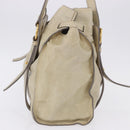 Miu Miu Tote Bag Vitello Lux Leather Beige Gold Auth 198369M-4