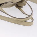 Miu Miu Tote Bag Vitello Lux Leather Beige Gold Auth 198369M-7
