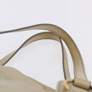 Miu Miu Tote Bag Vitello Lux Leather Beige Gold Auth 198369M-8