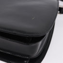 GUCCI Shoulder Bag Patent Black Silver 007 2046 Auth 198371-11