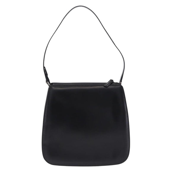 GUCCI Shoulder Bag Patent Black Silver 007 2046 Auth 198371