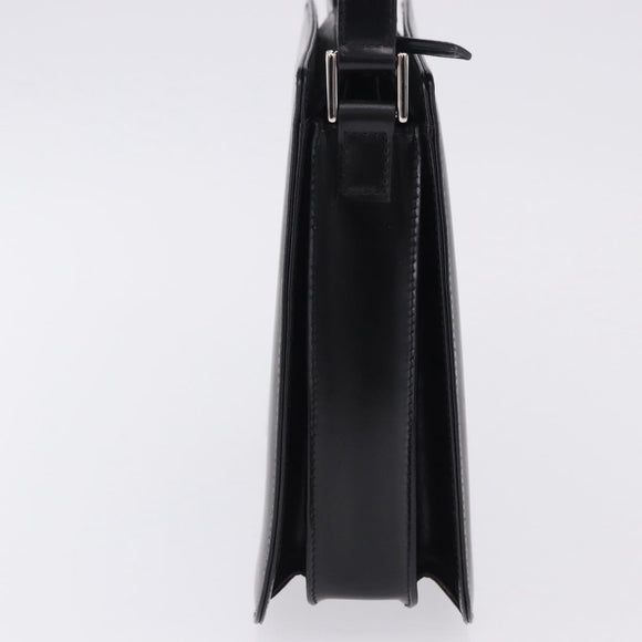 GUCCI Shoulder Bag Patent Black Silver 007 2046 Auth 198371