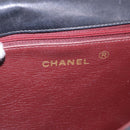 CHANEL Matelasse Chain Shoulder Bag Lamb Skin Black Gold Tone CC Auth 198373V-21