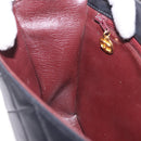 CHANEL Matelasse Chain Shoulder Bag Lamb Skin Black Gold Tone CC Auth 198373V-23