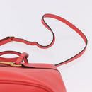 GUCCI Hand Bag Leather 2way Red Gold 319795 Auth 198375V-15