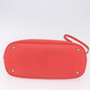 GUCCI Hand Bag Leather 2way Red Gold 319795 Auth 198375V-6