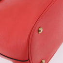 GUCCI Hand Bag Leather 2way Red Gold 319795 Auth 198375V-18