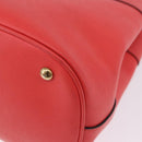 GUCCI Hand Bag Leather 2way Red Gold 319795 Auth 198375V-19