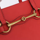 GUCCI Hand Bag Leather 2way Red Gold 319795 Auth 198375V-20