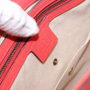 GUCCI Hand Bag Leather 2way Red Gold 319795 Auth 198375V-21