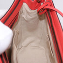 GUCCI Hand Bag Leather 2way Red Gold 319795 Auth 198375V-22
